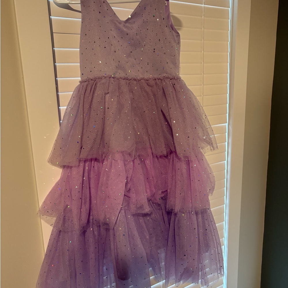 Lola + The Boys Glittery Lavender Dress